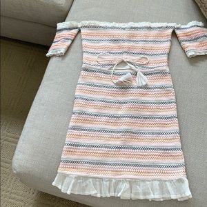 Tobi color stripped mini dress. Worn once.
